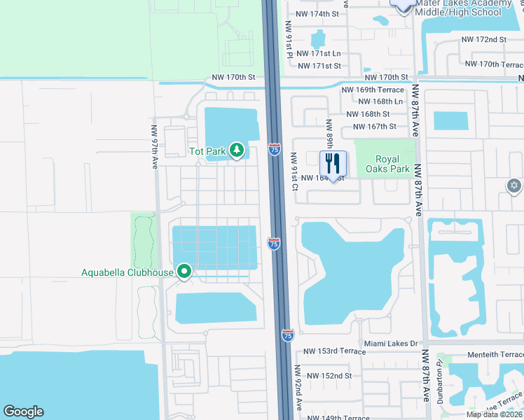 map of restaurants, bars, coffee shops, grocery stores, and more near 10625 West 32nd Lane in Hialeah