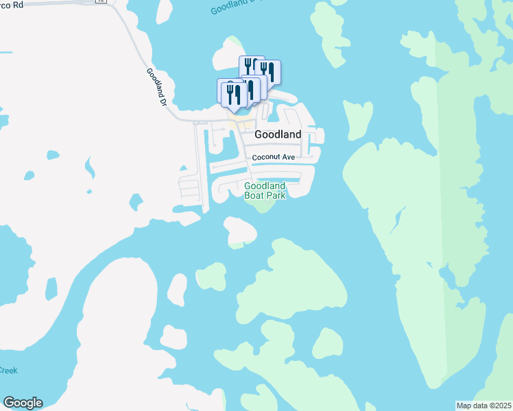 map of restaurants, bars, coffee shops, grocery stores, and more near 710 Palm Point Drive in Marco Island