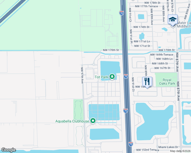 map of restaurants, bars, coffee shops, grocery stores, and more near 11240 West 35 Court in Hialeah