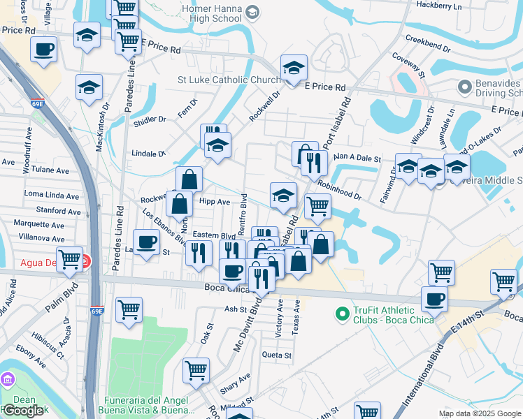 map of restaurants, bars, coffee shops, grocery stores, and more near 374 Scott Street in Brownsville