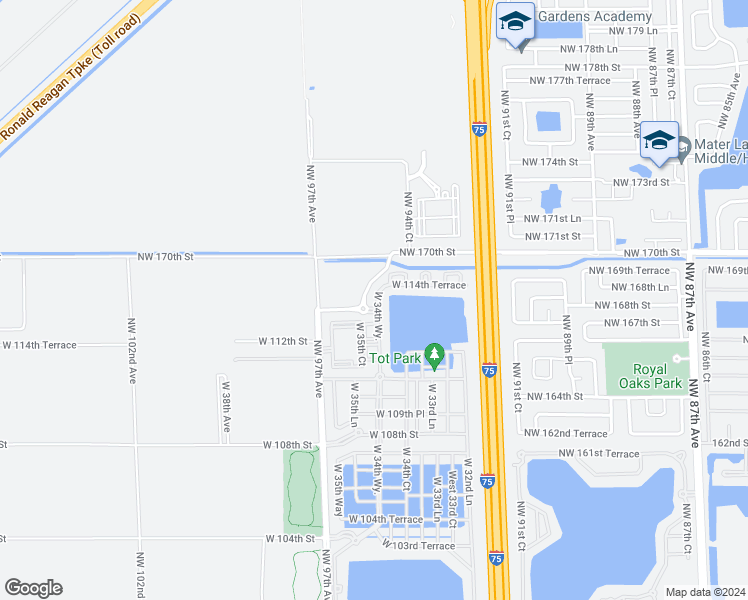 map of restaurants, bars, coffee shops, grocery stores, and more near in Hialeah
