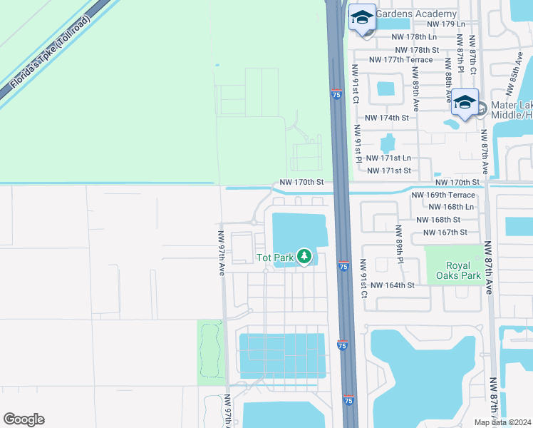 map of restaurants, bars, coffee shops, grocery stores, and more near in Hialeah