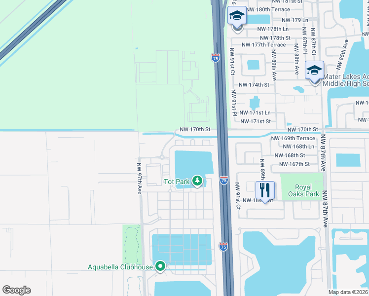 map of restaurants, bars, coffee shops, grocery stores, and more near in Hialeah