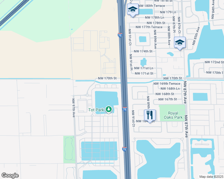 map of restaurants, bars, coffee shops, grocery stores, and more near in Hialeah