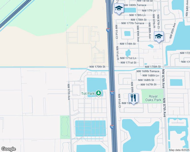 map of restaurants, bars, coffee shops, grocery stores, and more near in Hialeah
