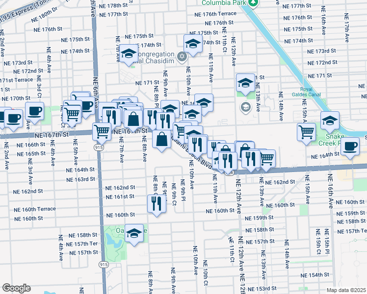 map of restaurants, bars, coffee shops, grocery stores, and more near 978 North Miami Beach Boulevard in North Miami Beach
