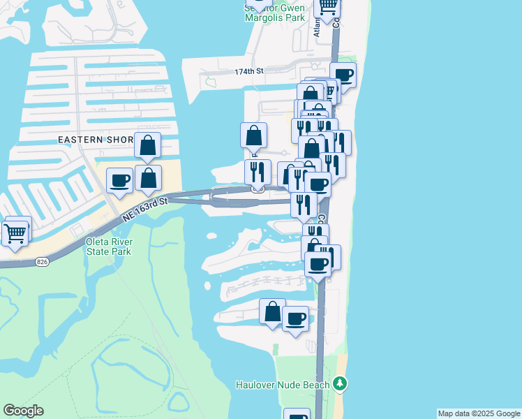map of restaurants, bars, coffee shops, grocery stores, and more near 300330 Sunny Isles Boulevard in Sunny Isles Beach
