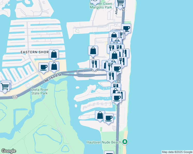 map of restaurants, bars, coffee shops, grocery stores, and more near 300330 Sunny Isles Boulevard in Sunny Isles Beach