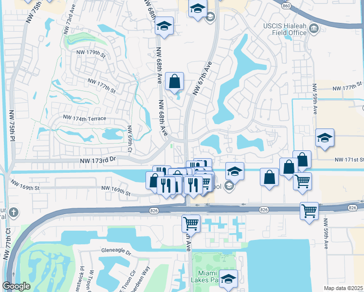 map of restaurants, bars, coffee shops, grocery stores, and more near in Country Club