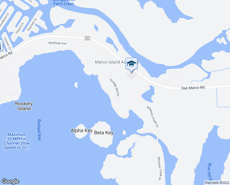 map of restaurants, bars, coffee shops, grocery stores, and more near 337 Vintage Bay Drive in Marco Island