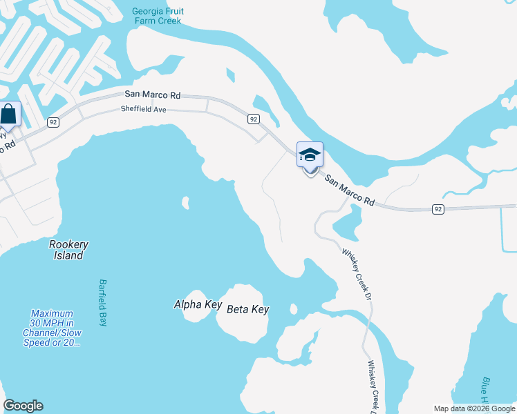 map of restaurants, bars, coffee shops, grocery stores, and more near 133 Vintage Bay Drive in Marco Island