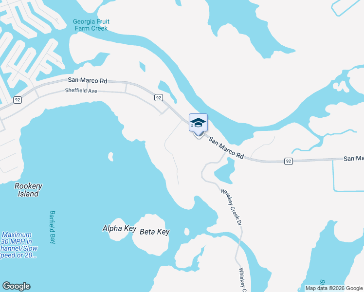 map of restaurants, bars, coffee shops, grocery stores, and more near 2171 San Marco Road in Marco Island