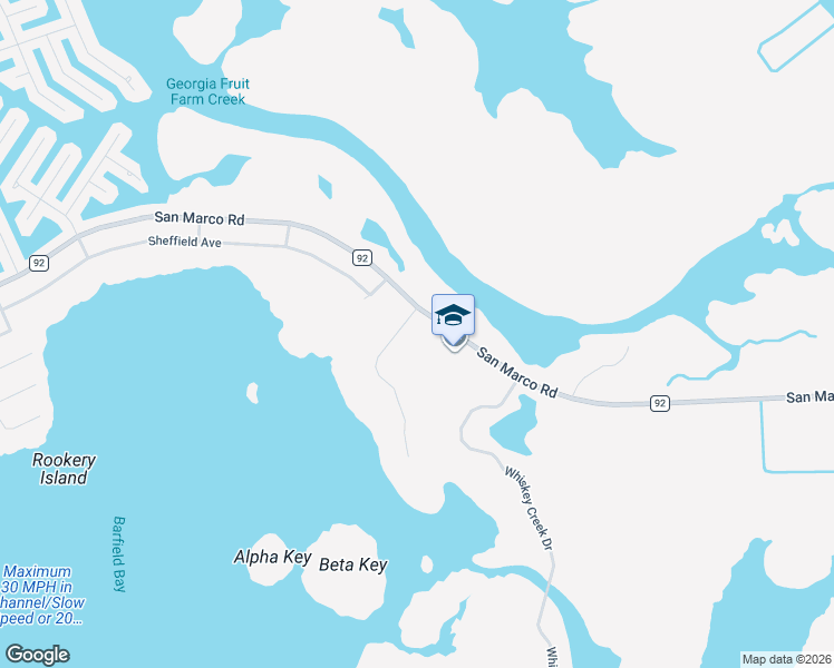 map of restaurants, bars, coffee shops, grocery stores, and more near 2171 San Marco Road in Marco Island