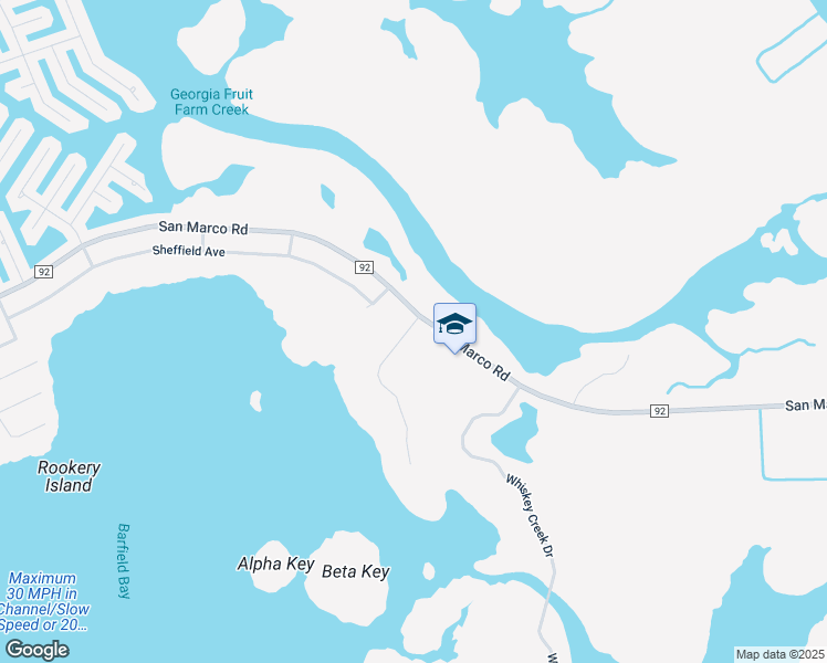 map of restaurants, bars, coffee shops, grocery stores, and more near 2191 San Marco Road in Marco Island