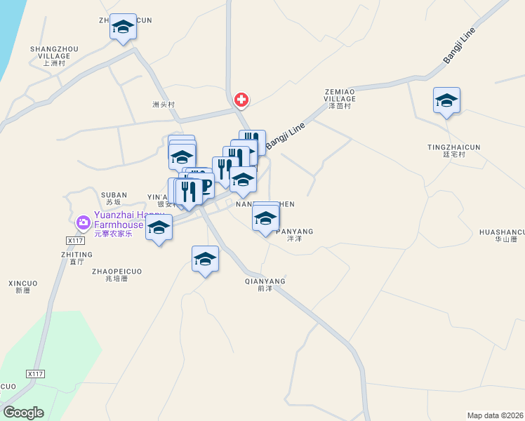 map of restaurants, bars, coffee shops, grocery stores, and more near in Fuzhou