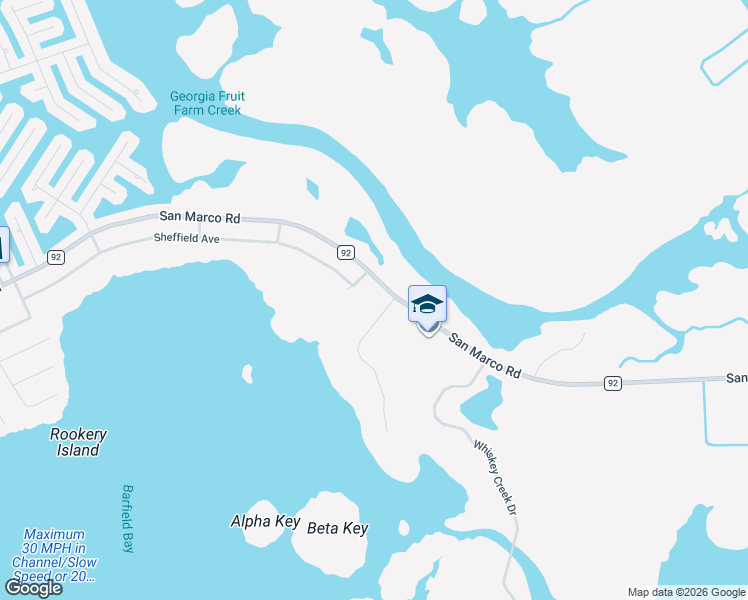 map of restaurants, bars, coffee shops, grocery stores, and more near 2191 San Marco Road in Marco Island