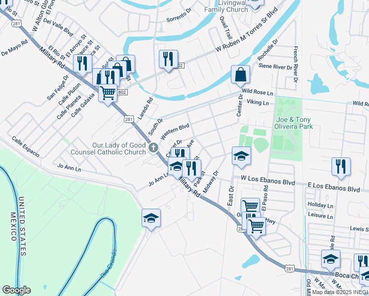 map of restaurants, bars, coffee shops, grocery stores, and more near 135 Kennedy Avenue in Brownsville