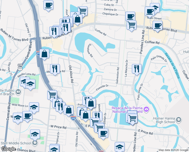 map of restaurants, bars, coffee shops, grocery stores, and more near 37 Shadowbrook Lane in Brownsville