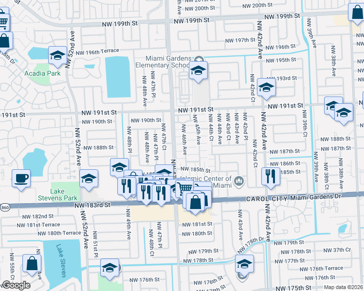 map of restaurants, bars, coffee shops, grocery stores, and more near in 