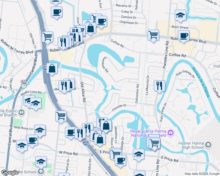 map of restaurants, bars, coffee shops, grocery stores, and more near 37 Shadowbrook Lane in Brownsville
