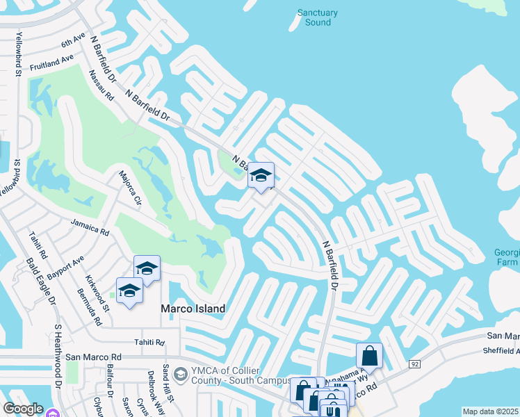 map of restaurants, bars, coffee shops, grocery stores, and more near 314 Romano Terrace in Marco Island