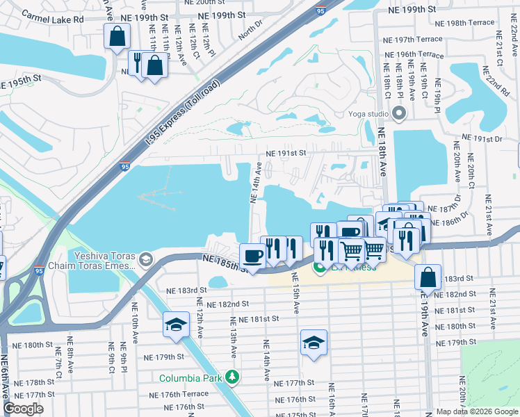 map of restaurants, bars, coffee shops, grocery stores, and more near in Ojus