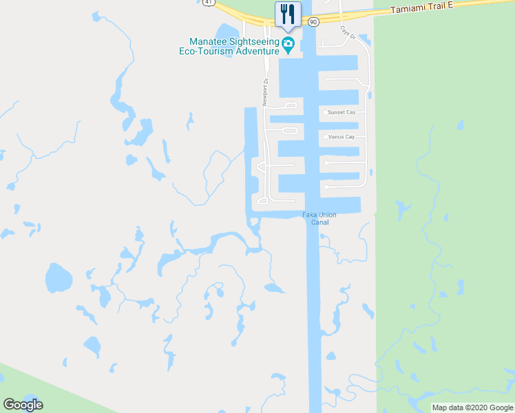 map of restaurants, bars, coffee shops, grocery stores, and more near 154 Newport Drive in Naples