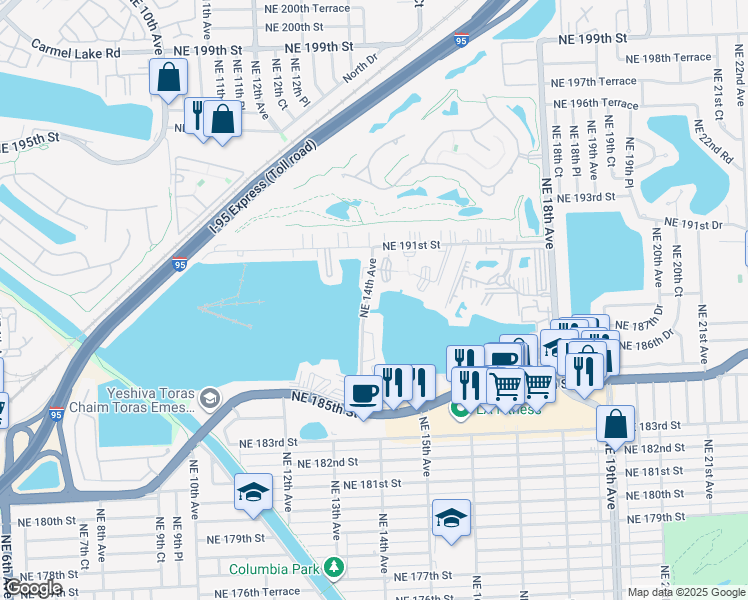 map of restaurants, bars, coffee shops, grocery stores, and more near in Ojus