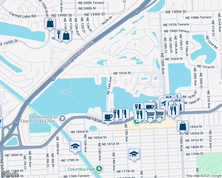 map of restaurants, bars, coffee shops, grocery stores, and more near in Ojus