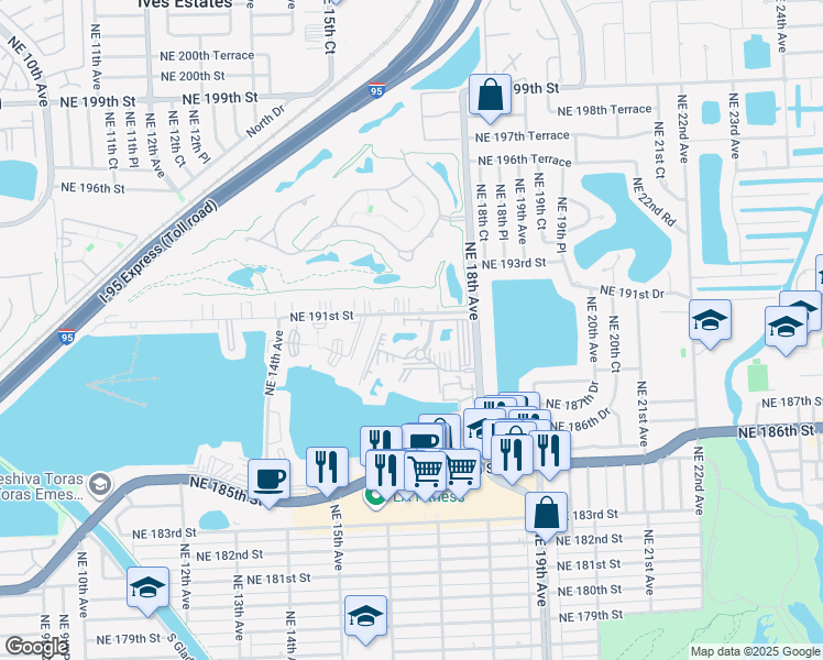 map of restaurants, bars, coffee shops, grocery stores, and more near in Ojus