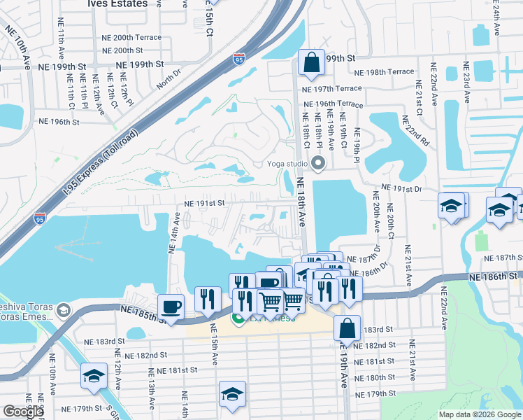 map of restaurants, bars, coffee shops, grocery stores, and more near in Ojus