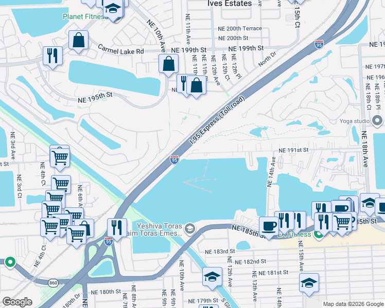 map of restaurants, bars, coffee shops, grocery stores, and more near in Ojus