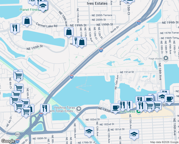 map of restaurants, bars, coffee shops, grocery stores, and more near in Ojus