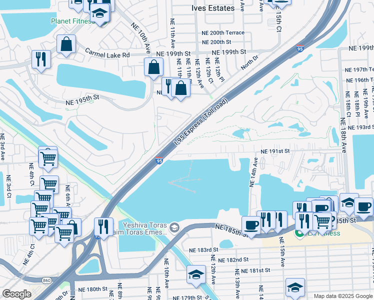 map of restaurants, bars, coffee shops, grocery stores, and more near in Ojus