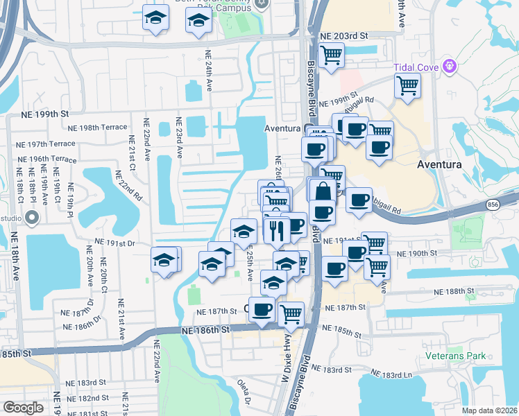 map of restaurants, bars, coffee shops, grocery stores, and more near in Ojus