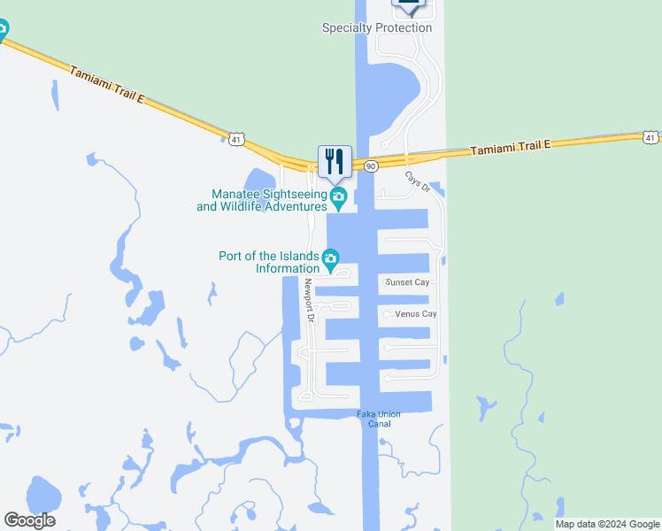 map of restaurants, bars, coffee shops, grocery stores, and more near 253 Sunrise Cay in Naples