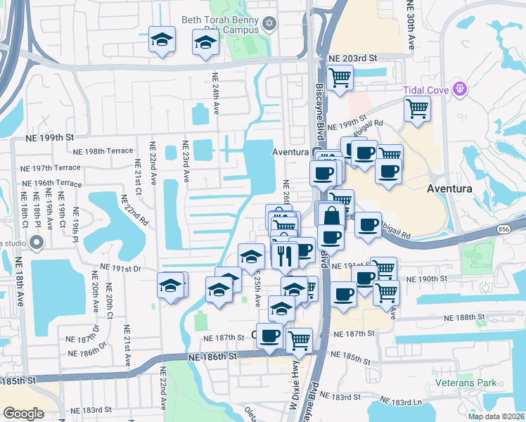 map of restaurants, bars, coffee shops, grocery stores, and more near in Ojus