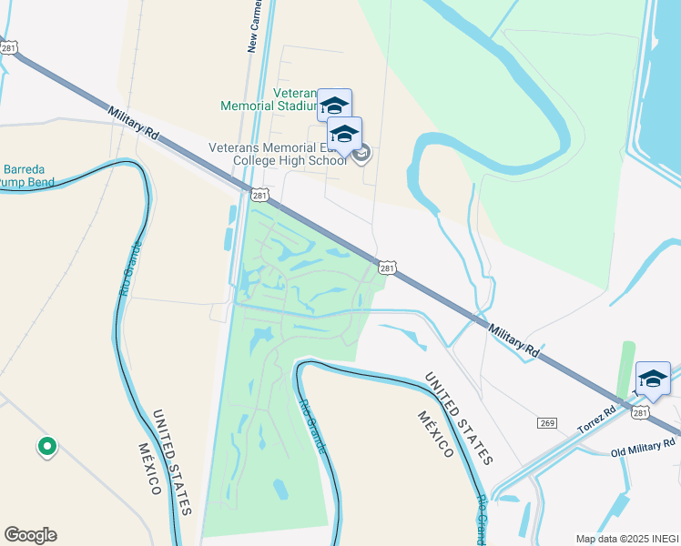 map of restaurants, bars, coffee shops, grocery stores, and more near Shenandoah River Drive in Brownsville