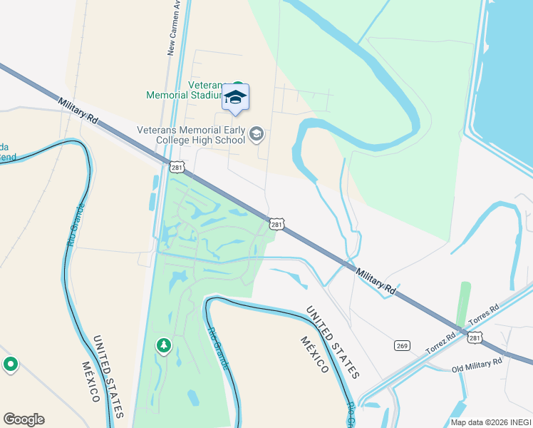 map of restaurants, bars, coffee shops, grocery stores, and more near 4550 Carmen Avenue in Brownsville