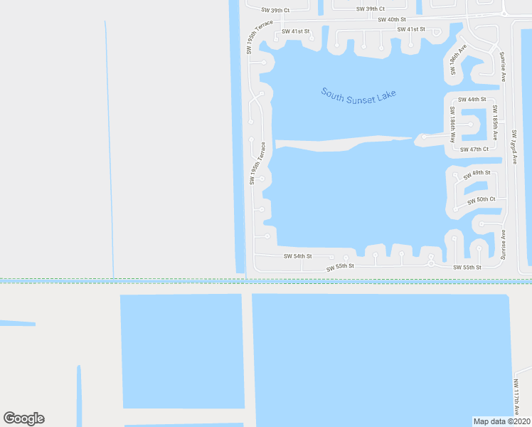 map of restaurants, bars, coffee shops, grocery stores, and more near 19514 Southwest 51st Court in Miramar