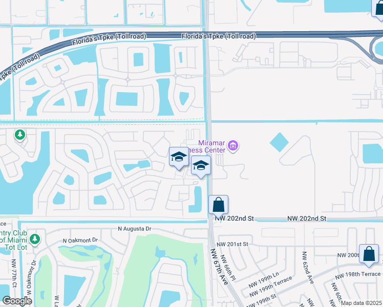 map of restaurants, bars, coffee shops, grocery stores, and more near 123 Southwest 124th Avenue in Miramar