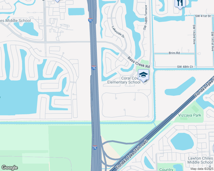 map of restaurants, bars, coffee shops, grocery stores, and more near 15330 Southwest 50th Street in Miramar