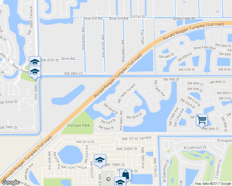 map of restaurants, bars, coffee shops, grocery stores, and more near 5072 Southwest 141st Avenue in Miramar