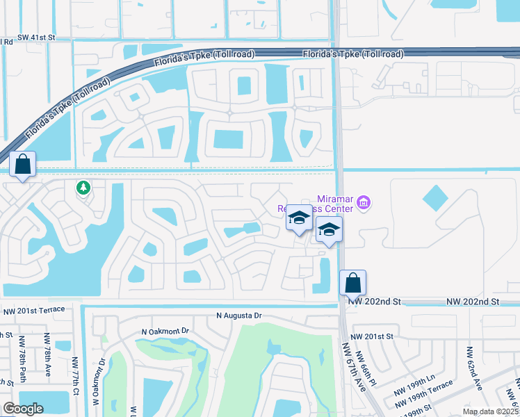 map of restaurants, bars, coffee shops, grocery stores, and more near 5071 Southwest 128th Avenue in Miramar