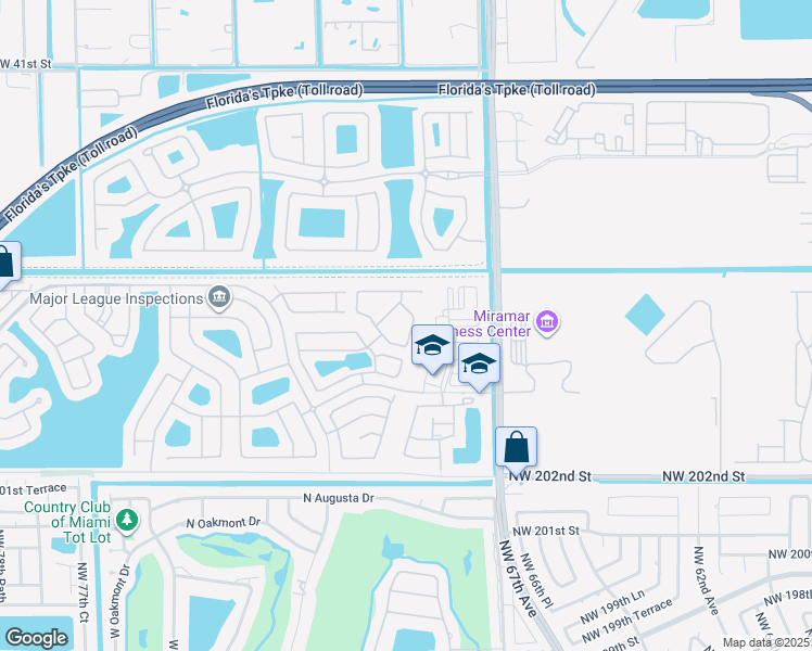 map of restaurants, bars, coffee shops, grocery stores, and more near 4978 Southwest 127th Avenue in Miramar