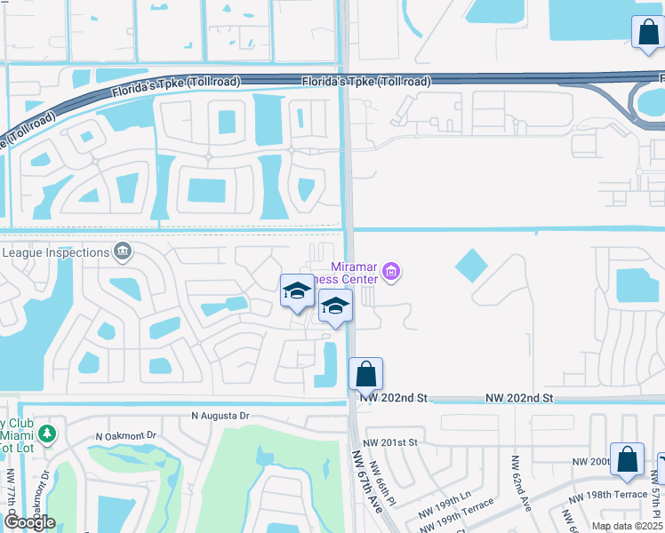 map of restaurants, bars, coffee shops, grocery stores, and more near 123 Southwest 124th Avenue in Miramar