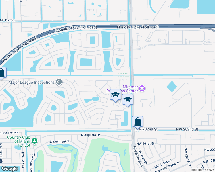 map of restaurants, bars, coffee shops, grocery stores, and more near 4978 Southwest 127th Avenue in Miramar