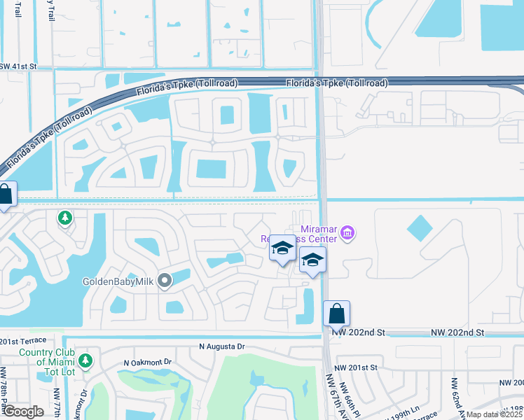 map of restaurants, bars, coffee shops, grocery stores, and more near 12731 Southwest 49th Court in Miramar