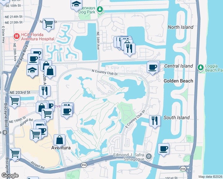 map of restaurants, bars, coffee shops, grocery stores, and more near 20423 Delvista Court in Aventura