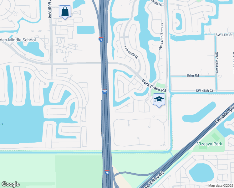 map of restaurants, bars, coffee shops, grocery stores, and more near 4830 Southwest 153rd Terrace in Miramar